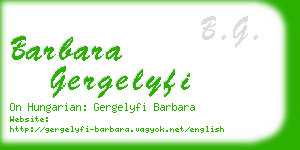 barbara gergelyfi business card